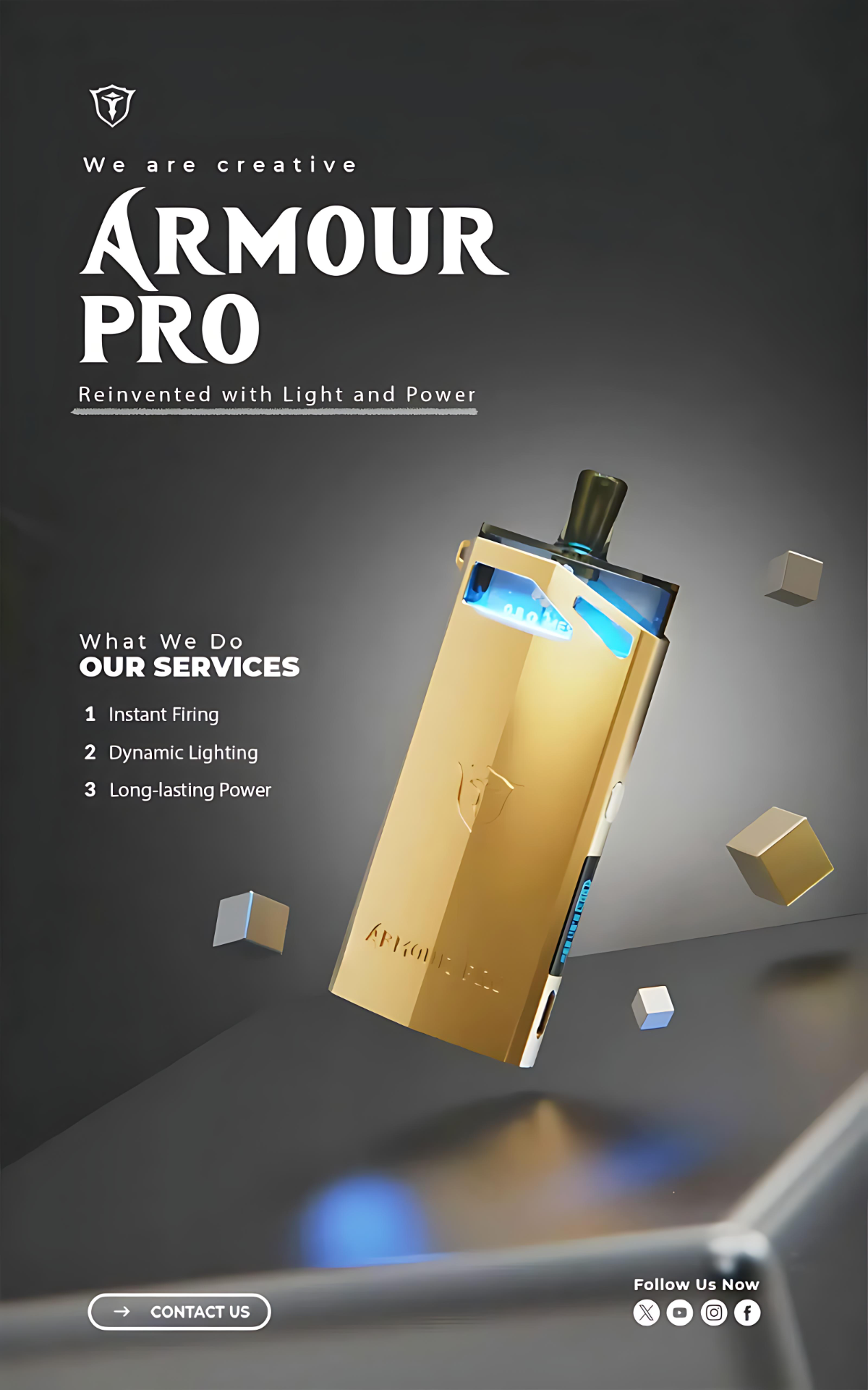 SAMURAI Armour Pro 將軍 PRO 發光註油主機 高性能可調瓦數電子煙設備推薦 產品圖片 2 SAMURAI Armour Pro 將軍 PRO 發光註油主機 高性能可調瓦數電子煙設備推薦 產品圖片 2