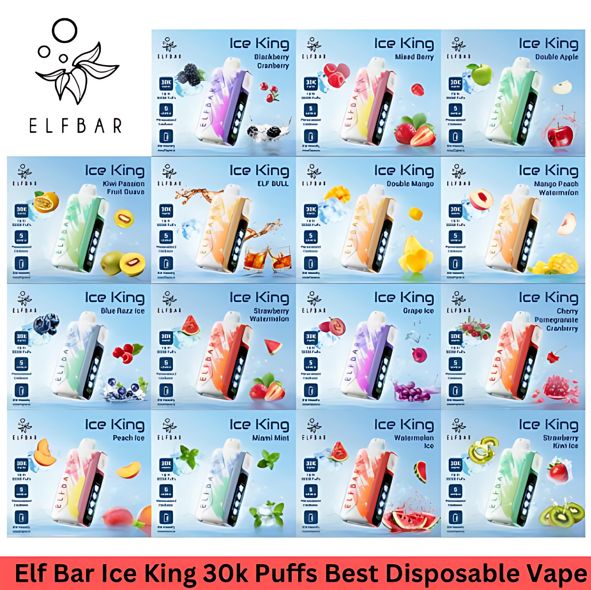 ElfBar Ice King 30k Puffs 拋棄式電子煙 五檔涼度調節 大容量一次性電子煙 產品圖片 1 ElfBar Ice King 30k Puffs 拋棄式電子煙 五檔涼度調節 大容量一次性電子煙 產品圖片 1